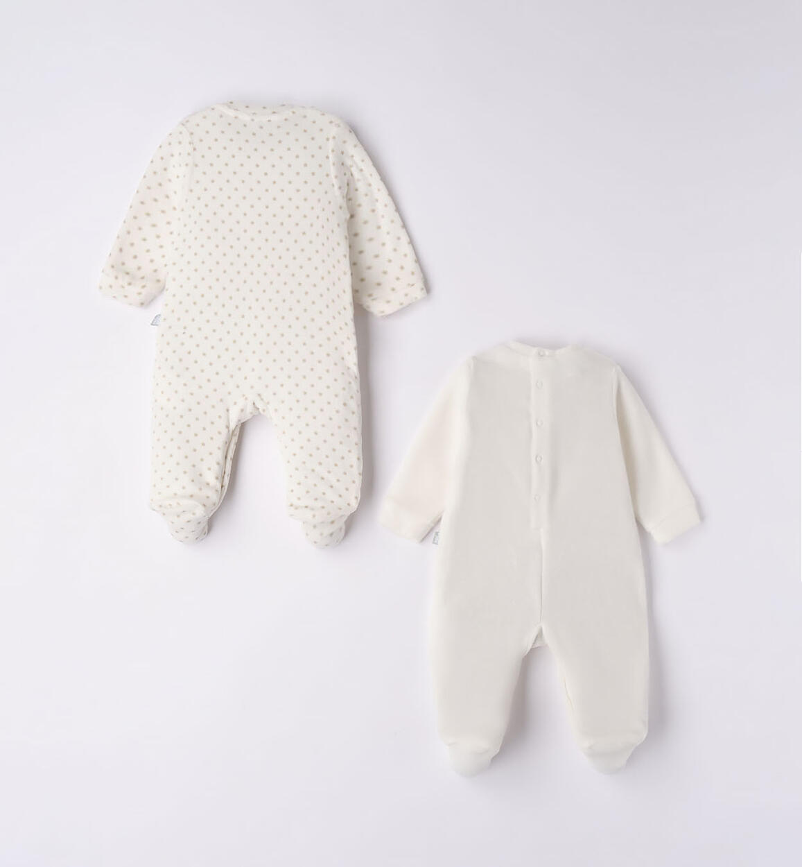 Set of unisex sleepsuits in chenille