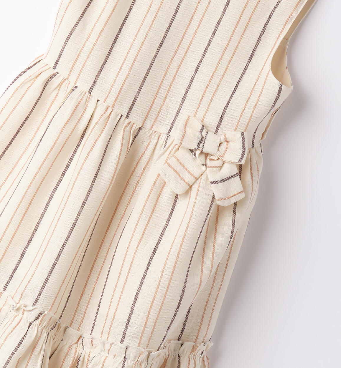 Vestito bambina a righe ECRU'-0133 - 1450B34000