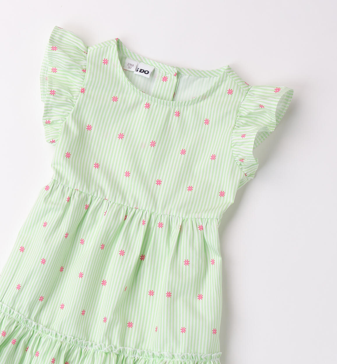 Vestito bambina estivo VERDE-ROSA-6BMN - 1454B494G1