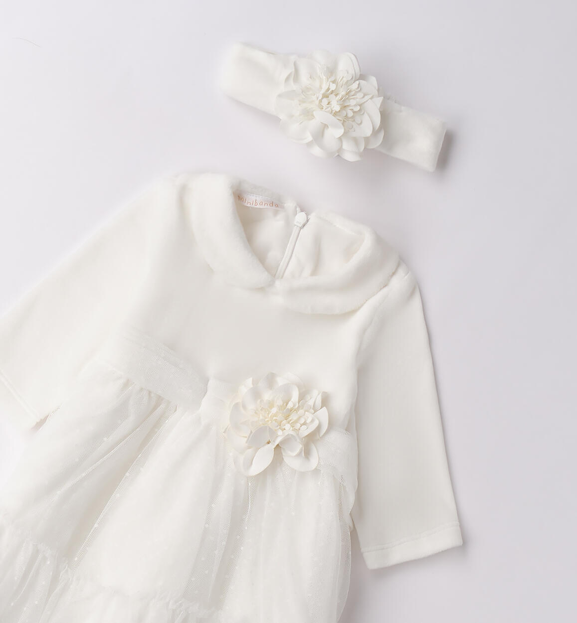 Vestito battesimo neonata PANNA-0112 - 0443F72400