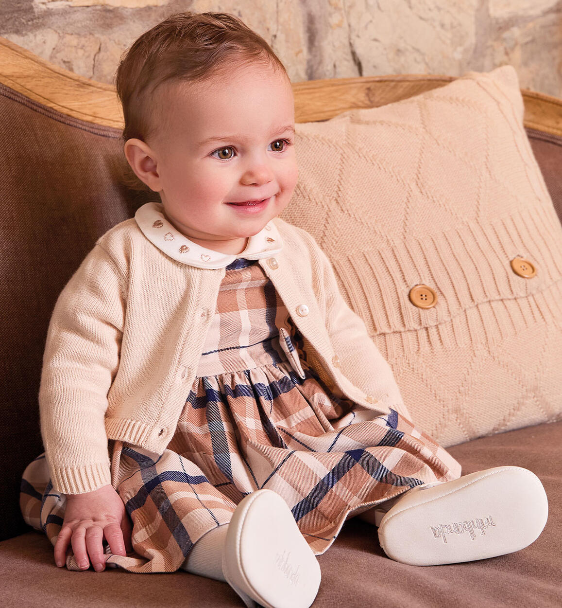 Vestito per neonata PANNA Minibanda
