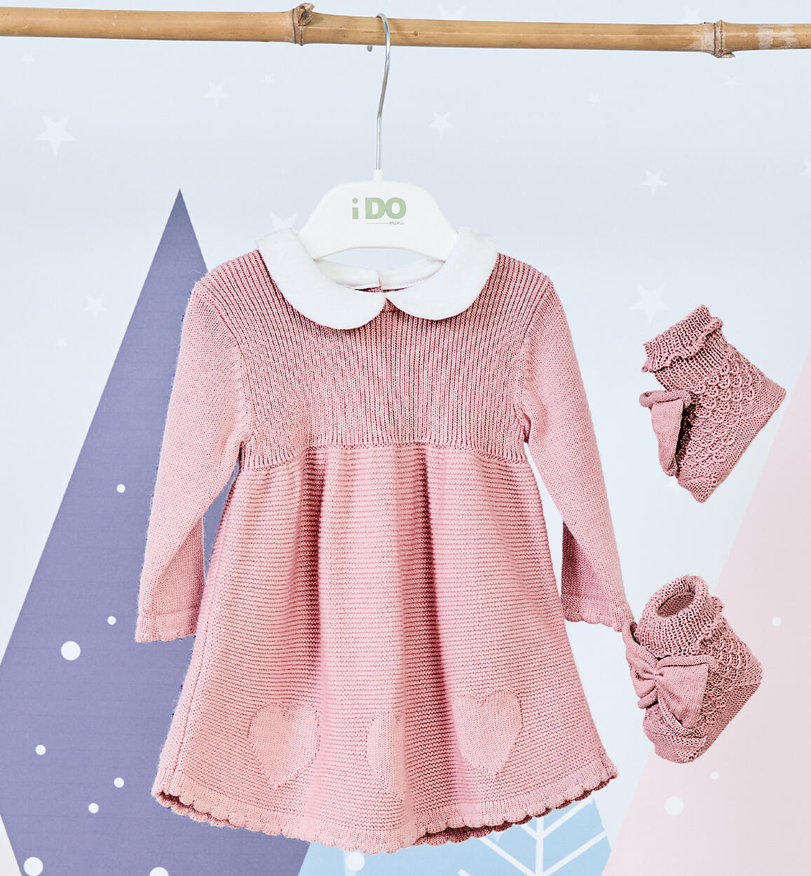Vestito per neonata ROSA iDO
