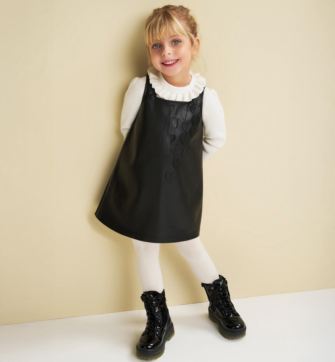 Vestito smanicato bambina NERO iDO