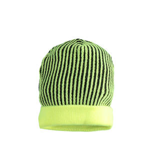 Cappello modello cuffia in tricot a costine sarabanda VERDE FLUO-5834