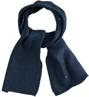 Elegante sciarpa in tricot con micro paillettes sarabanda NAVY-3885