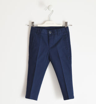 Elegante pantalone classico in lino sarabanda NAVY-3854