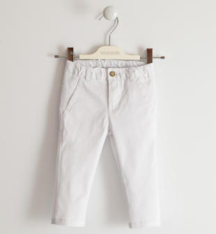 Pantalone slim fit in twill stretch di cotone sarabanda