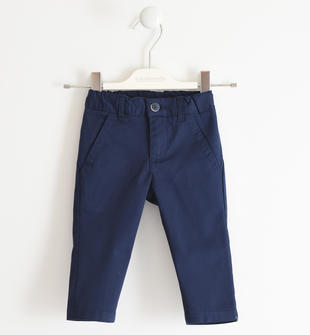Pantalone slim fit in twill stretch di cotone sarabanda NAVY-3854