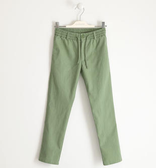 Pantalone lungo in lino e cotone sarabanda