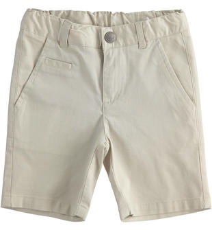 Pantalone corto in twill stretch di cotone sarabanda TORTORA-0521