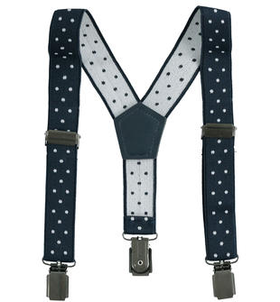 Bretelle con micro pois sarabanda BLU-BIANCO-8004