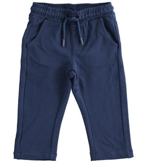 Pantalone in felpa stretch di cotone sarabanda NAVY-3854