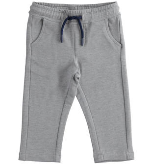 Pantalone in felpa stretch di cotone sarabanda GRIGIO MELANGE-8867