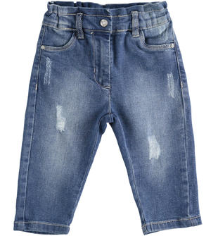 Pantalone in denim di cotone organico sarabanda STONE WASHED-7450