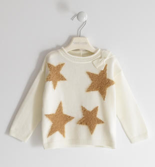 Maglia in tricot con stelle sarabanda PANNA-0112
