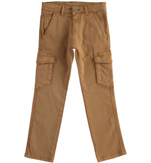 Pantalone modello cargo in twill regular fit sarabanda BEIGE-1117