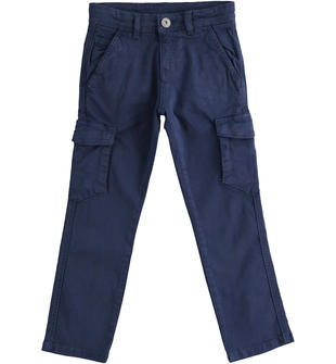 Pantalone modello cargo in twill regular fit sarabanda NAVY-3854