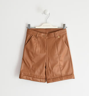 Pantalone corto in tessuto lucido sarabanda BEIGE-1117