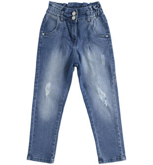 Particolare pantalone in denim organico sarabanda STONE WASHED-7450