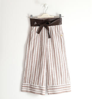 Pantalone bambina in gaucho 100% cotone sarabanda PECAN-1122