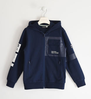 Felpa bambino con cappuccio e applicazioni sarabanda NAVY-3854