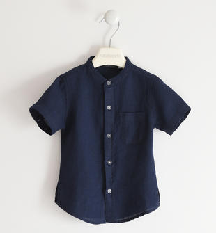 Camicia per bambino 100% lino a manica corta sarabanda