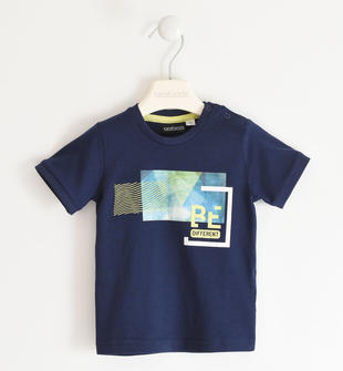 T-shirt 100% cotone per bambino con grande stampa sarabanda