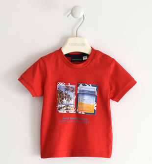 T-shirt 100% cotone per bambino con stampa fotografica sarabanda ROSSO-2256