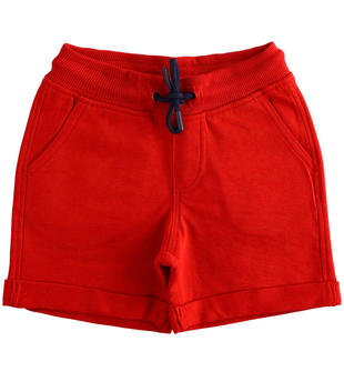 Pantalone corto 100% felpa di cotone per bambino sarabanda ROSSO-2256