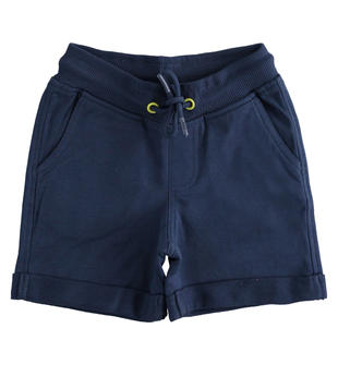 Pantalone corto 100% felpa di cotone per bambino sarabanda NAVY-3854