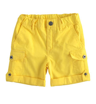 Pantalone corto per bambino con tasche laterali sarabanda GIALLO-1441
