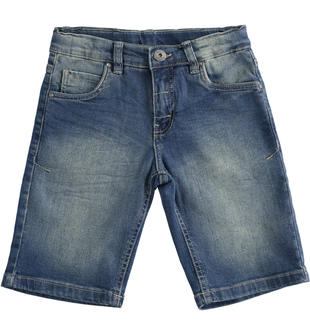 Shorts bambino in denim di cotone organico sarabanda