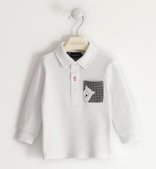 Polo bambino manica lunga sarabanda BIANCO-0113