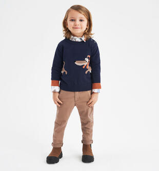 Pantalone bambino in twill stretch sarabanda