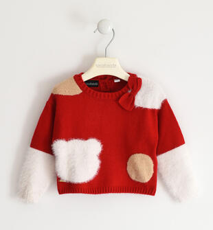 Maglioncino bambina in tricot sarabanda ROSSO-2253