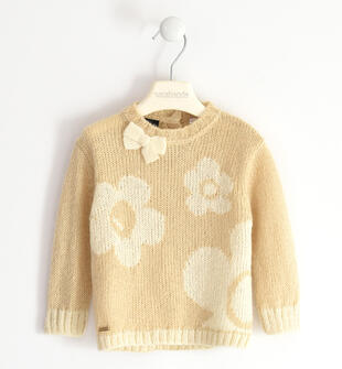 Maglioncino bambina in tricot mohair sarabanda BEIGE-1033