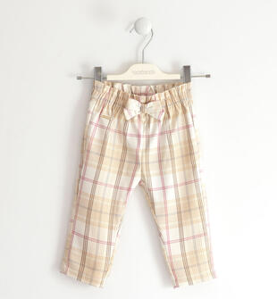 Pantalone bambina con fiocco sarabanda ROSA ANTICO-2748