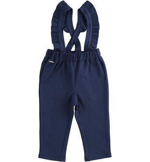 Salopette bambina con ruches sarabanda NAVY-3854