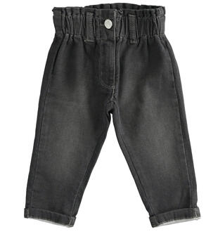 Jeans bambina con risvoltino sarabanda GRIGIO SCURO-7993