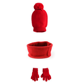 Set cappello sciarpa guanti bambina sarabanda ROSSO-2253