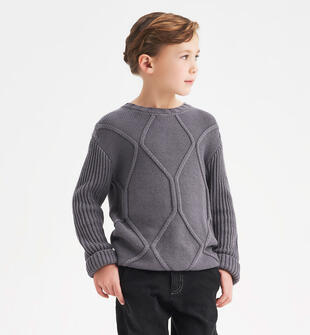 Maglione ragazzo in tricot sarabanda GRIGIO SCURO-0564