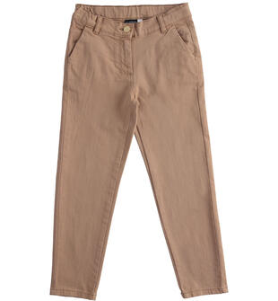 Pantalone ragazza in twill sarabanda