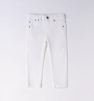 Pantalone lungo cotone bambino sarabanda BIANCO-0113