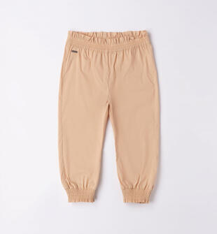 Pantalone bambina con elastico sarabanda BEIGE-0734