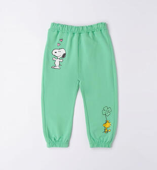 Pantalone lungo bambina Snoopy sarabanda VERDE-5041