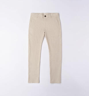 Pantalone lungo elegante ragazzo sarabanda BEIGE-0435