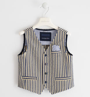 Gilet in popeline stretch con pochette sarabanda OCRA-1536