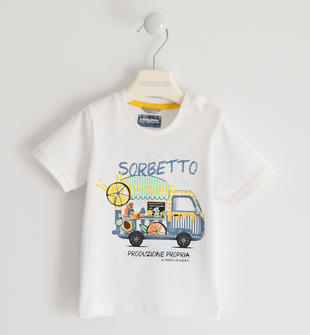 Simpatica t-shirt 100% cotone sarabanda BIANCO-0113
