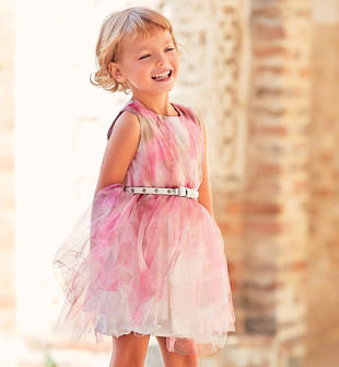 Abito in tulle stampato con fantasia floreale per bambina da 6 mesi a 7  anni Sarabanda - ABITI - 0-18 Mesi - Bambina