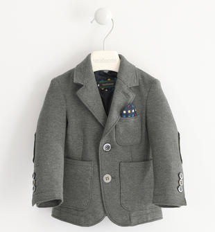 Giacca con pochette multicolore sarabanda GRIGIO MELANGE SCURO-8994
